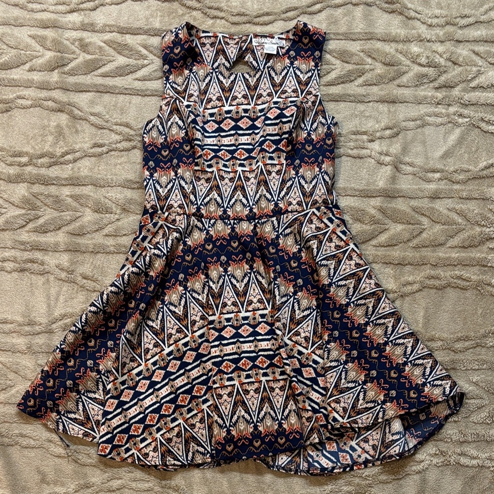 Geometric Patterned Women’s Dress